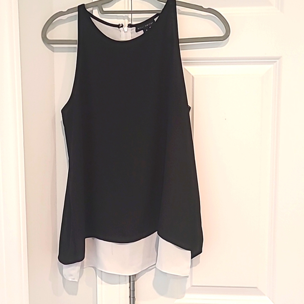 Black and white casual top